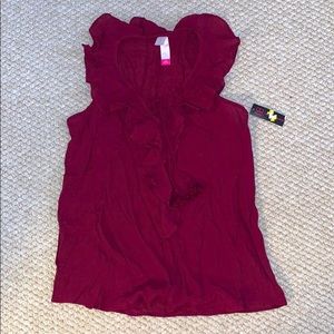 No Boundaries Ruffled Work Tank Top